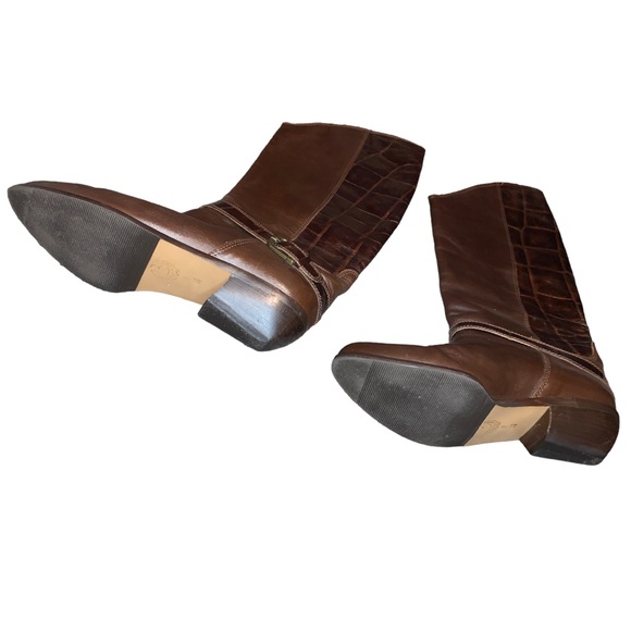 Bandolino Made In Italy Brown Upper Leather Boots, Size 8M - Picture 2 of 16